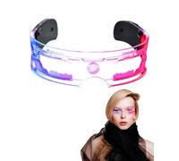 BARRU 1 pieza Gafas LED - 7 Colores y 5 Modos, Estilo Cyberpunk - Ideales para Fiestas, Festivales y DJ - Gafas de Neón Electrónicas Futuristas