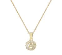 BARRU 1 pieza Gargantilla Chapada Oro con Letras Personalizadas A - Colgante Inicial Pequeño Monograma - Cadena Dorada para Mujer（A）