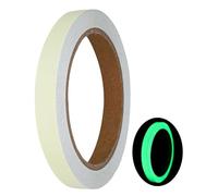 BARRU 1 Rollo Cinta Fluorescente Adhesiva 5m*10mm,Cinta Luminosa Glow in The Dark,tiqueta de Seguridad Fluorescente Verde,Impermeable,para Escaleras, Paredes, Escalones,Señales de Salida (Verde)