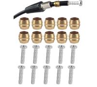 BARRU 10 piezas BH90 Manguera hidráulica, inserto de conector de oliva para cable de freno hidráulico, Conector Oliva para Shimano Freno de Disco Hidráulicas Reemplazo
