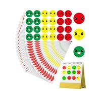 BARRU 1200 Pcs Pegatinas de Estado de ánimo Alegres y Tristes 2.5 cm Rojas Amarillas Verdes Pegatinas Adhesivas Dedicadas a Recompensas para Diario
