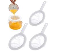 BARRU 3 Piezas Coladores de Malla de Nailon 100/200/400 Filtro de Malla Colador con Mango Antideslizante para Cocina Filtrar Zumos Café Leche