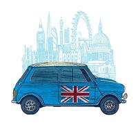 Barry Goodman Lienzo Impreso Mini London, Poliéster, Multicolor, 40 x 50 cm