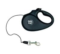 Barry King correa automática para perro negro S - cordón 5m, hasta 12kg