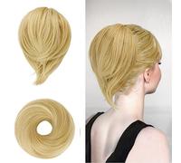 BARSDAR Extensión de Cola de Caballo, Pieza de Cabello Sintético Liso Extensiones de Cola de Caballo Totalmente Corta Accesorios de Cabello Elástico Fácil para Mujeres