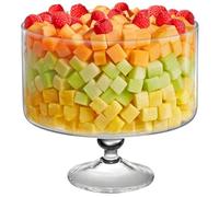 barski Europea Beautiful hecha a mano cristal cuenco grande para dulces, 9,5 "D, 170 oz (más de 5 Quarts) transparente