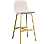 Barstol Med ryggstöd, 145 kg barstol i PU-läder för köksö, klädda pubstolar Med fotstöd, matstolar för Bar