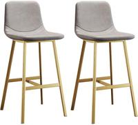 Barstol Med ryggstöd, 145 kg barstol i PU-läder för köksö, klädda pubstolar Med fotstöd, matstolar för Bar