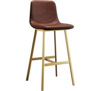 Barstol Med ryggstöd, 145 kg barstol i PU-läder för köksö, klädda pubstolar Med fotstöd, matstolar för Bar