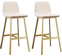 Barstol Med ryggstöd, 145 kg barstol i PU-läder för köksö, klädda pubstolar Med fotstöd, matstolar för Bar