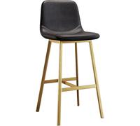 Barstol Med ryggstöd, 145 kg barstol i PU-läder för köksö, klädda pubstolar Med fotstöd, matstolar för Bar