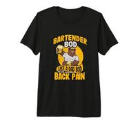 Bartender BOD Like A Dad BOD Maestro de biología Día del Padre Camiseta Premium