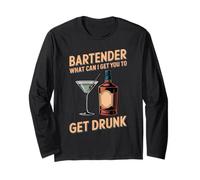 Bartender What Can I Get You To Get Drunk mixólogo - Manga Larga