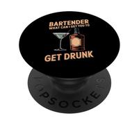 Bartender What Can I Get You To Get Drunk mixólogo - PopSockets PopGrip Adhesivo