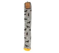 Bartleby Calcetines Welly para mujer, estampado de perro salchicha, gris, talla 6 (Reino Unido), 4-7, paquete de 2