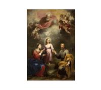 Bartolome Esteban Murillo - Póster de lienzo con diseño de Las dos Trinidades, arte para pared, dormitorio, oficina, habitación, regalo, sin marco, 61 x 91 cm