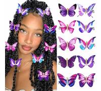 BARTOSI Horquillas de mariposa para el pelo, horquillas para el pelo de mariposa, horquillas decorativas para el pelo, accesorios para el cabello para mujeres y niñas (paquete de 10)