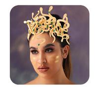 BARTOSI Medusa - Diadema de serpiente de diosa griega, tocado de Halloween, cosplay, para carnaval, suministros de fiesta