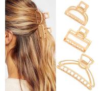 BARTOSI Pinzas de metal doradas para el cabello, pinzas medianas para el cabello, pinzas pequeñas antideslizantes, pasadores para el cabello, accesorios para el cabello para mujeres y niñas (paquete