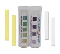 Bartovation Kit de prueba desinfectante de restaurante para grupo de amonio cuaternario (qac multiquat) 0-400 ppm y cloro 10-200 ppm papel de prueba (2 viales de 100 tiras de papel)
