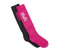 Barts Basic 2 Pack Kids, Calcetines Altos Niños, Gris (Anthracite & Fuchsia 0019), 27-30 (Talla del Fabricante: 27/30)