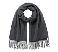 Barts Bufanda Soho Herringbone Business Mujer/Hombre - con flecos de punto fino Invierno otoño/invierno - talla única azul