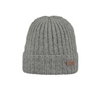 Barts Gorro con Vuelta Haakon Mujer/Hombre - de Invierno Punto Vuelta, Forro otoño/Invierno - Talla única Gris