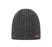 Barts Gorro de Punto Haakon Lambswool Hombre - Invierno Gorros Casual con Forro otoño/Invierno - Talla única Antracita