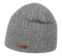Barts Gorro de Punto Haakon Lambswool Hombre - Invierno Gorros Casual con Forro otoño/Invierno - Talla única Gris