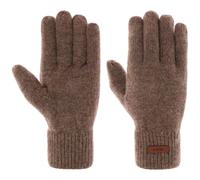 Barts Guantes Haakon Lambswool Hombre - de punto con dedos lana forro Invierno otoño/invierno - L/XL marrón