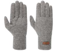 Barts Guantes Haakon Lambswool con dedos guante de hombre (S/M - gris)