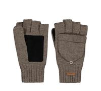Barts Guantes sin Dedos Haakon Hombre - manoplas de punto con forro Invierno otoño/invierno - L/XL marrón
