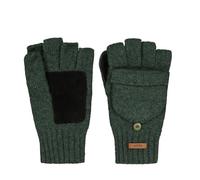 Barts Guantes sin Dedos Haakon Hombre - manoplas de punto con forro Invierno otoño/invierno - S/M verde oliva