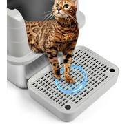 Bartuke Alfombrilla con Filtro para Bandeja Sanitaria de Gato, Ideal para Gatitos y Gatos Mayores (Gris Claro)