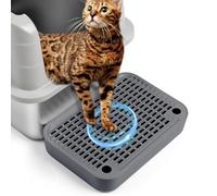 Bartuke Alfombrilla con Filtro para Bandeja Sanitaria de Gato, Ideal para Gatitos y Gatos Mayores (Gris Oscuro)