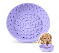 Bartuke Cuenco para lamer perros, tapete de alimentación lenta para perros pequeños a grandes, dispensador de silicona antideslizante sin BPA para aliviar la ansiedad, apto para congelador y