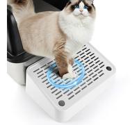 Bartuke Rampa de la Caja de Basura de Gato, escaleras elevadas de Gato para Gato, Pedal de Filtro de Basura para Gatito Gatos Viejos Caja de Basura automática de Gato de autolimpieza (Blanco)