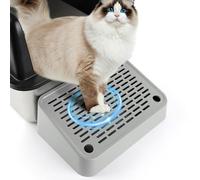 Bartuke Rampa de la Caja de Basura de Gato, escaleras elevadas de Gato para Gato, Pedal de Filtro de Basura para Gatito Gatos Viejos Caja de Basura automática de Gato de autolimpieza (Gris Claro)