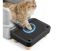 Bartuke Rampa elevada para Bandeja de Arena para Gatos, Escalera para Gatos con Patas de Madera, Pedal de Filtro de Arena para Gatos Robots autolimpiables, Ideal para Gatitos y Gatos Mayores (Negro)