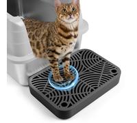 Bartuke Scala in plastica per Gatti, rampa per lettiera con funzione di Filtro, pedale per Filtro Della lettiera per gattini e Gatti anziani, lettiera automatica autopulente (Negro)