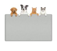 Bartuke Tapete de Silicona para Gatos y Perros, 46 x 32 Pulgadas, tapete de alimentación Extra Grande para Gatos y Perros, Mantel Individual para Alimentos y Agua con Borde Elevado, Impermeable