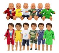 Barwa - Juego de ropa de muñeca para niño de 14 a 16 pulgadas y muñeca de 45 cm con traje de muñeca de logan de American Girl & Boy