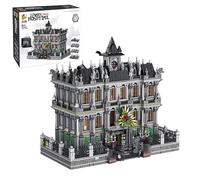 barweer Panlos 613002 - Bloques de construcción para casa con lámpara, diseño de Arquitectura lunática, Modelo de Edificio Modular para Adultos, tecnología de Modelado, compatibles con Lego House