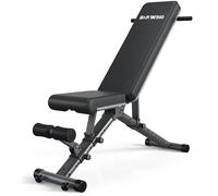 BARWING Banco de pesas ajustable de 90°, banco de entrenamiento de 800 libras, banco de declinación inclinado resistente para gimnasio en casa, banco de levantamiento plegable de entrenamiento de