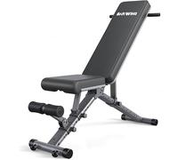BARWING Banco de pesas ajustable de 90°, banco de entrenamiento de 800 libras, banco de declinación inclinado resistente para gimnasio en casa, banco de levantamiento plegable de entrenamiento de