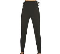 Bas azul Legging Luxe push-up con laçage corsé/cinturón adelgazante, talla L