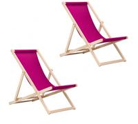 BAS Tumbona de Madera Ajustable para Playa y Jardín Construcción Robusta y Sólida Material Práctico, sillas Plegables de Madera, Burdeos