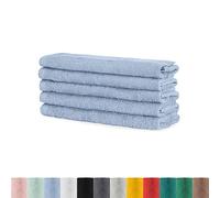 BaSaTex - Juego de toallas para invitados paquete de 5 unidades - Toallas de rizo con lazo para colgar de algodón suave en 30 x 50 cm - Toallas para invitados con certificado Öko-Tex Standard 100