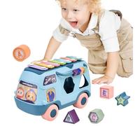 BASCHE TOY BUS, BUSIC MUSICAL NIÑO, Juguete de piano interactivo con música/luz, Storna en edad preescolar que dice el vehículo para 1-3 Educación Temprana Puzzle Story Machine para familiar