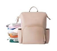 BASCHIO PACCHIO PACKPACK PILE, zaino pannolini in borsa bambini PU PATHPACK PACHPACK TACKPACK TRAVE TRAVET Multifunction impermeabile la mammaBolso de pañales gran capacidad bolso para bebé, Creamy